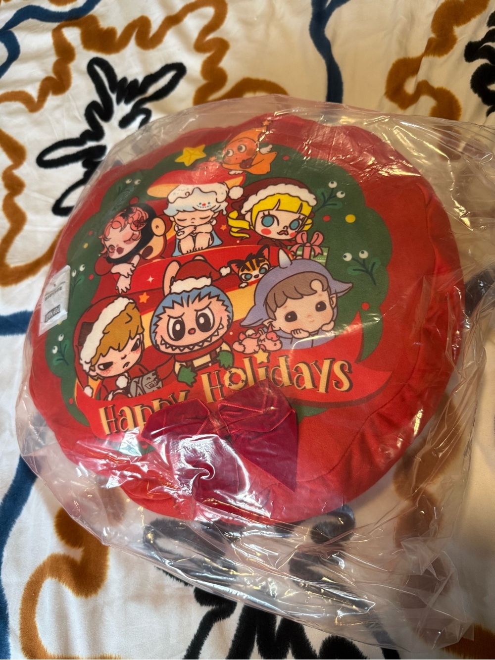 Pop Mart Happy Holidays Pillow Rare Gift With Purchase Exclusive NWT
